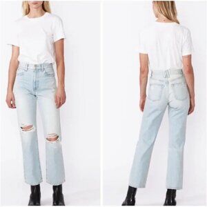 SLVRLAKE London Ankle Jeans Heartbreak Hotel Distressed Light Wash 24